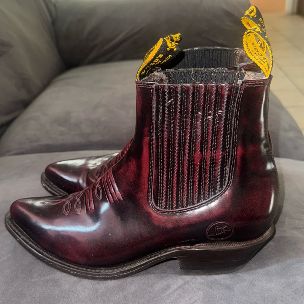 Men's Pointed Toe Western Ankle Boots
